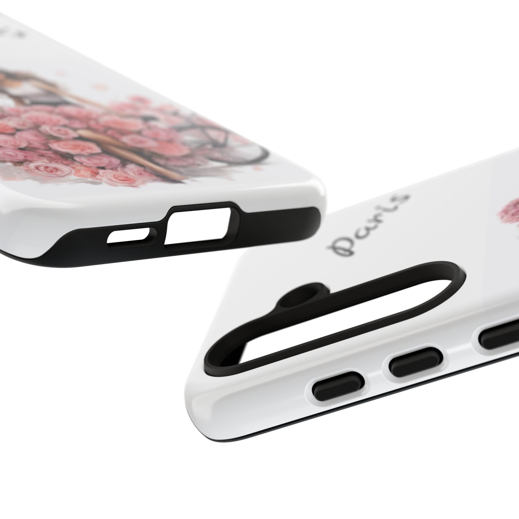 Paris Rose Bicycle woman phone case | Floral iPhone case Printify