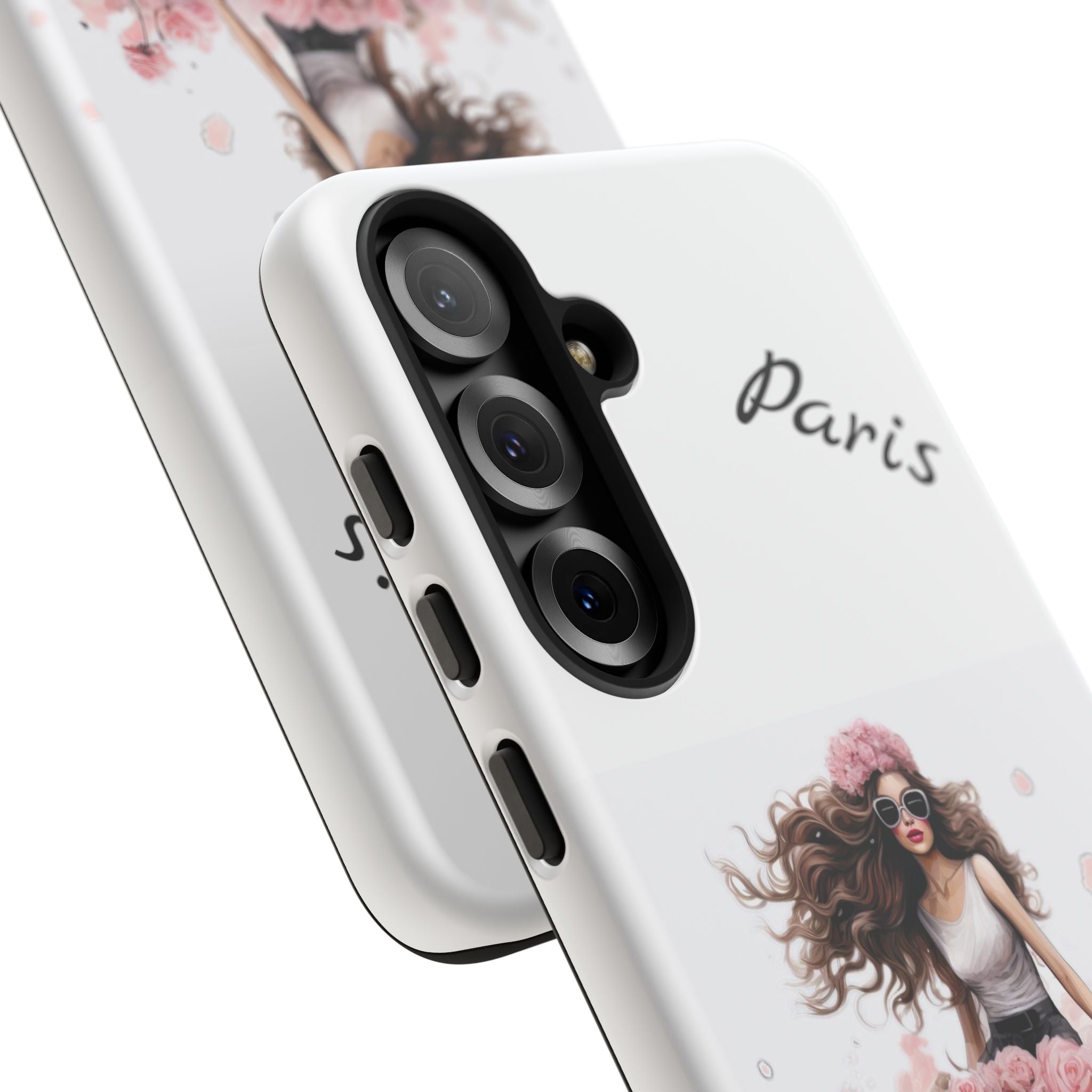 Paris Rose Bicycle woman phone case | Floral iPhone case Printify