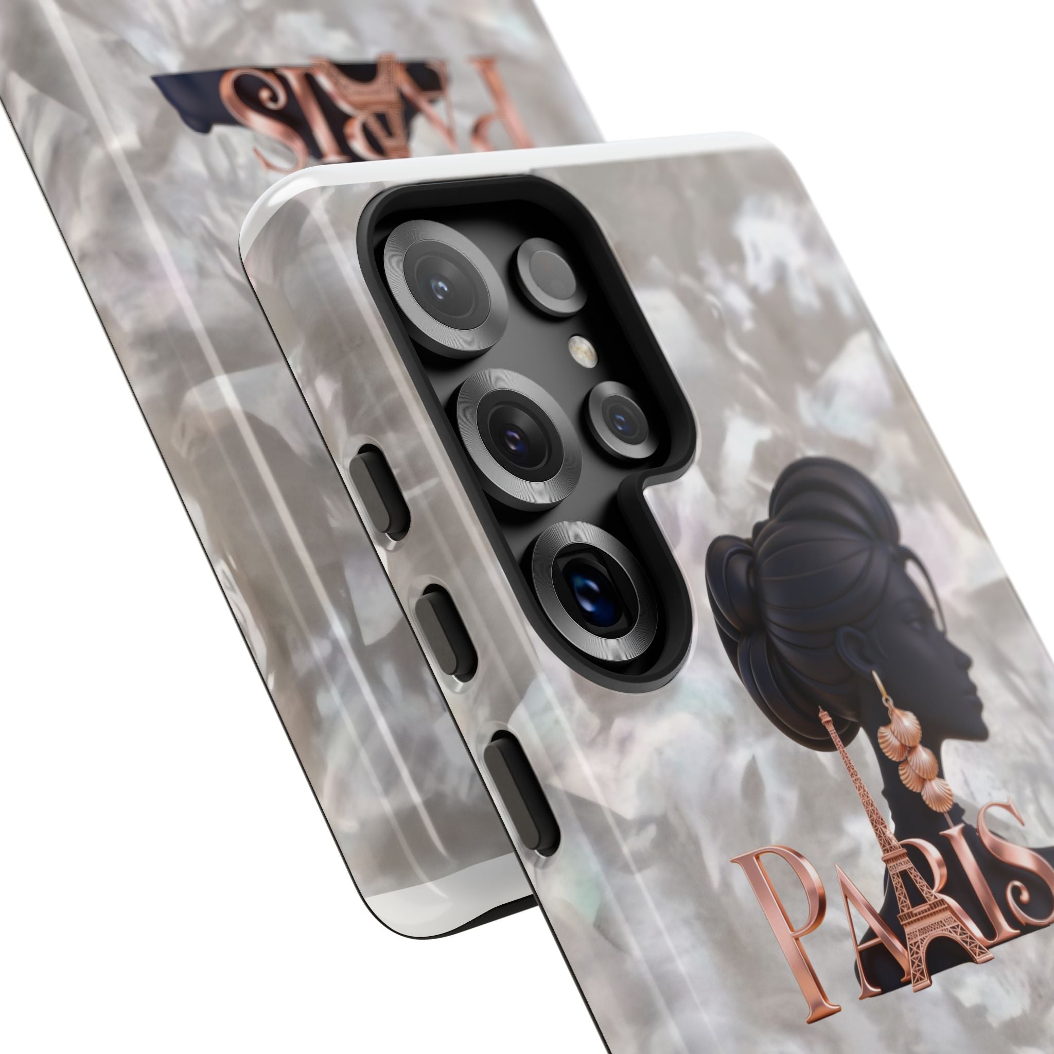 Paris Silhouette Pearl Phone Case — Tough Protective Smartphone Cover Printify