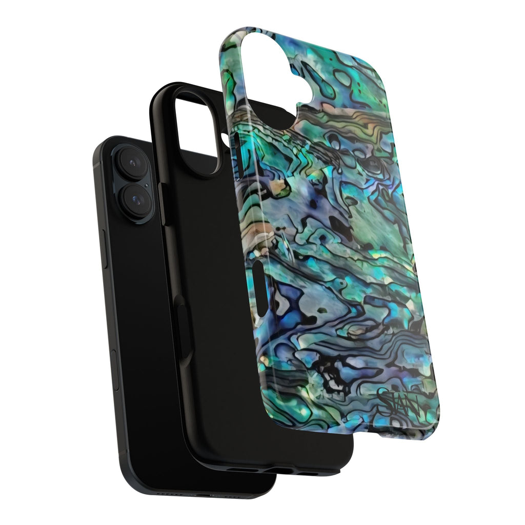 Abalone Shell Pattern Phone Case | Iridescent Ocean Swirl Protective Cover Printify