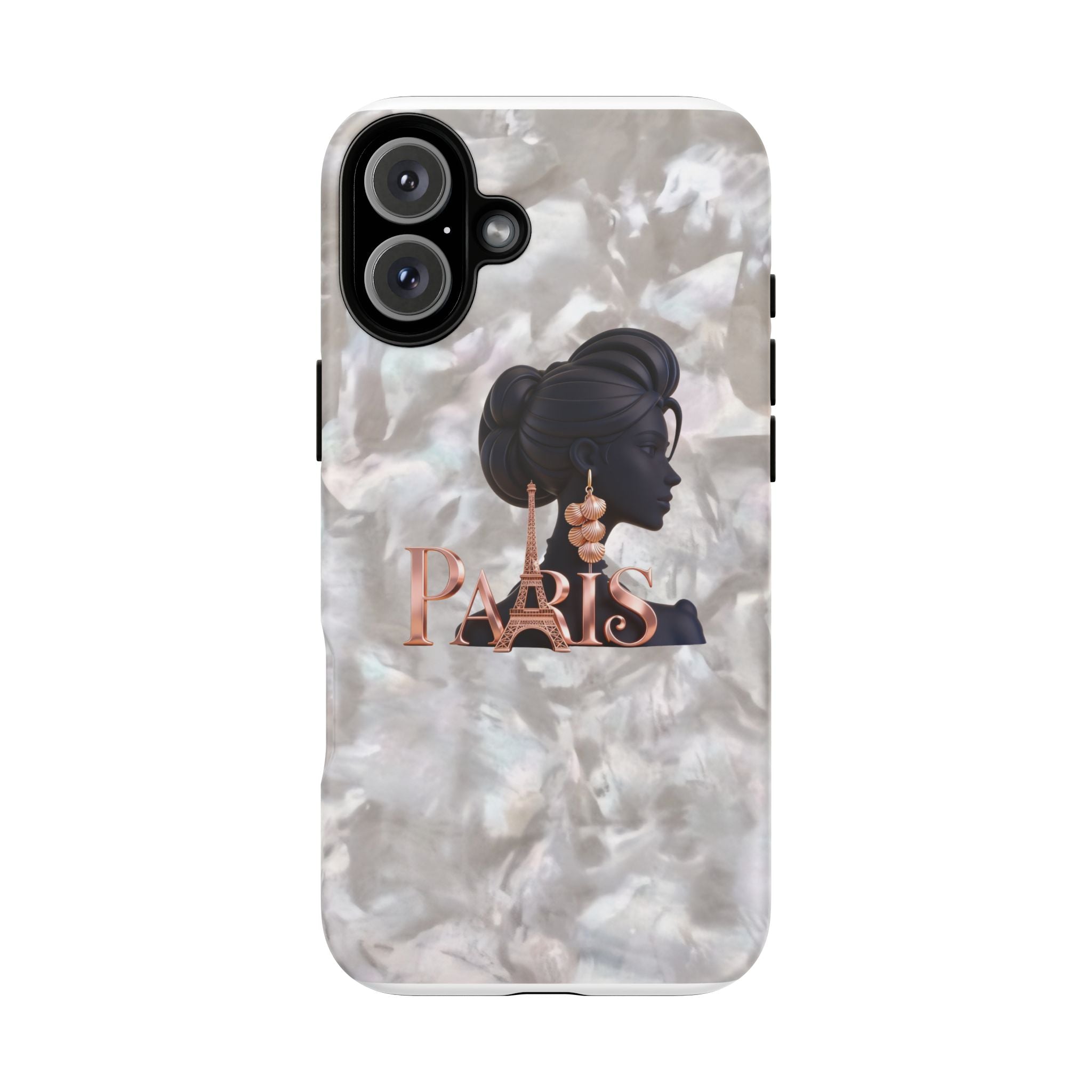 Paris Silhouette Pearl Phone Case — Tough Protective Smartphone Cover Printify