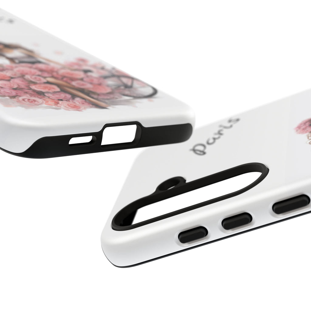 Paris Rose Bicycle woman phone case | Floral iPhone case Printify