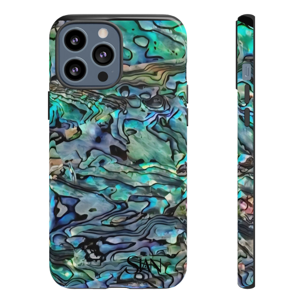 Abalone Shell Pattern Phone Case | Iridescent Ocean Swirl Protective Cover Printify
