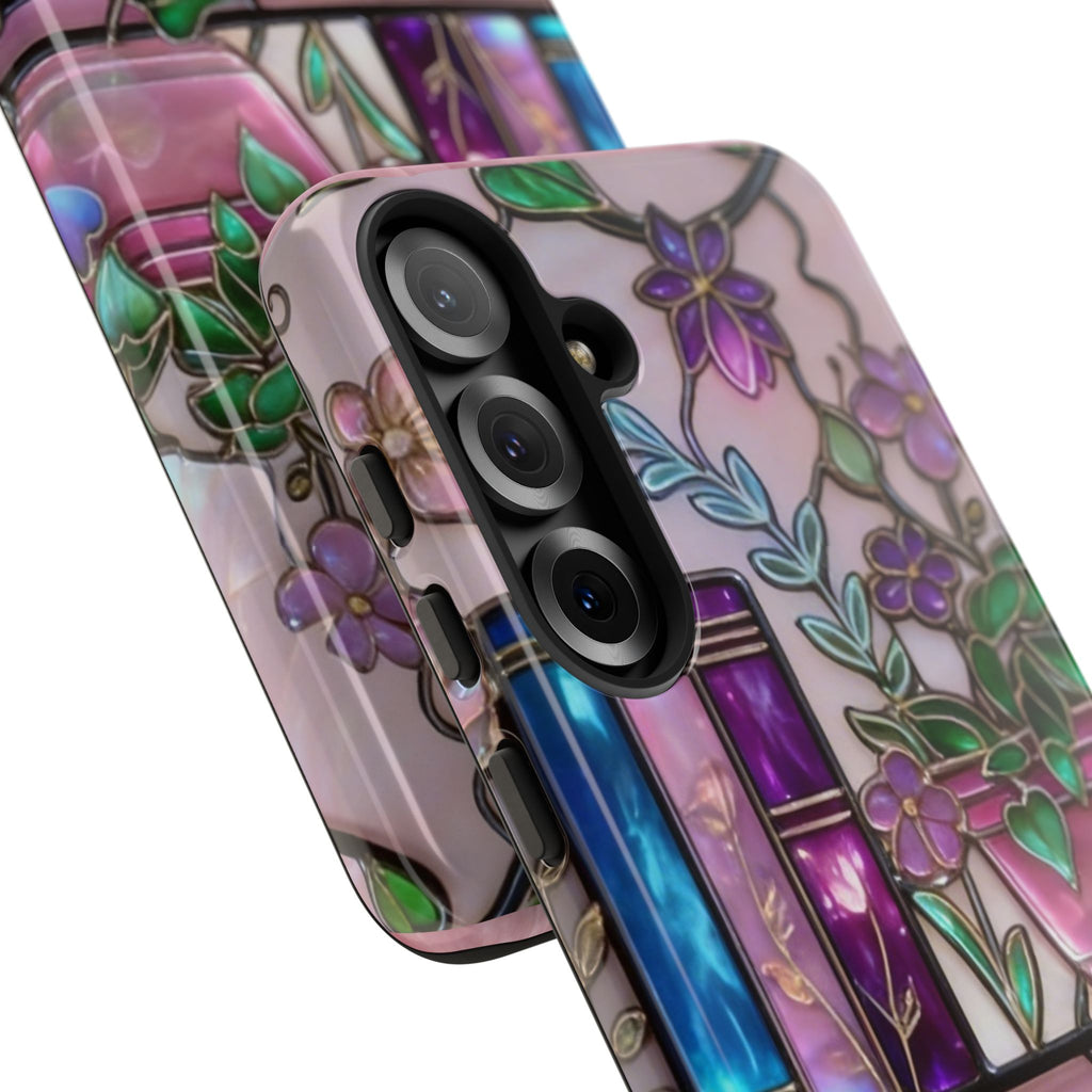 Floral Bookshelf Phone Case — Pastel Botanicals & Magical Book Art Printify