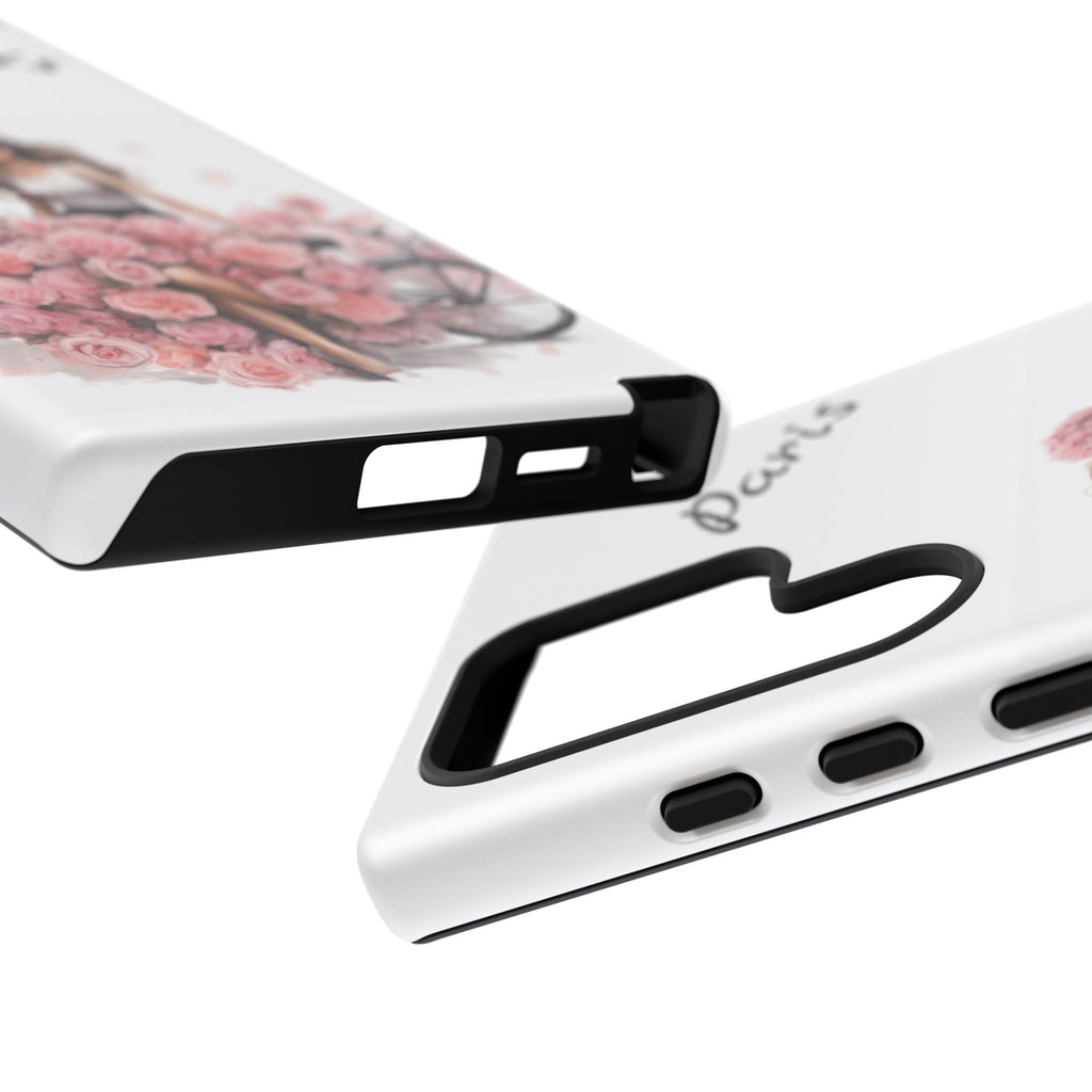 Paris Rose Bicycle woman phone case | Floral iPhone case Printify