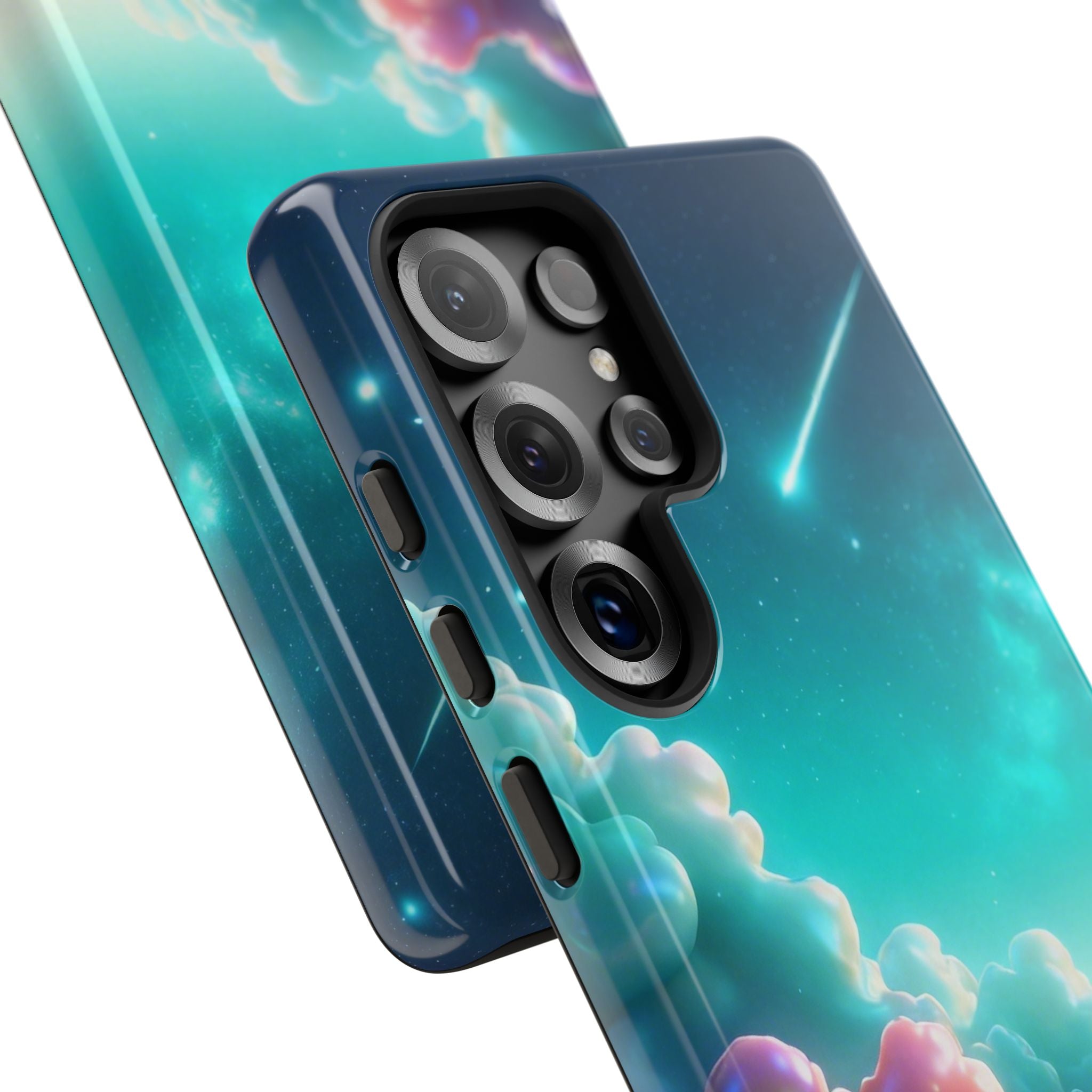 Dreamy Pastel Clouds with Shooting Star phone case Printify