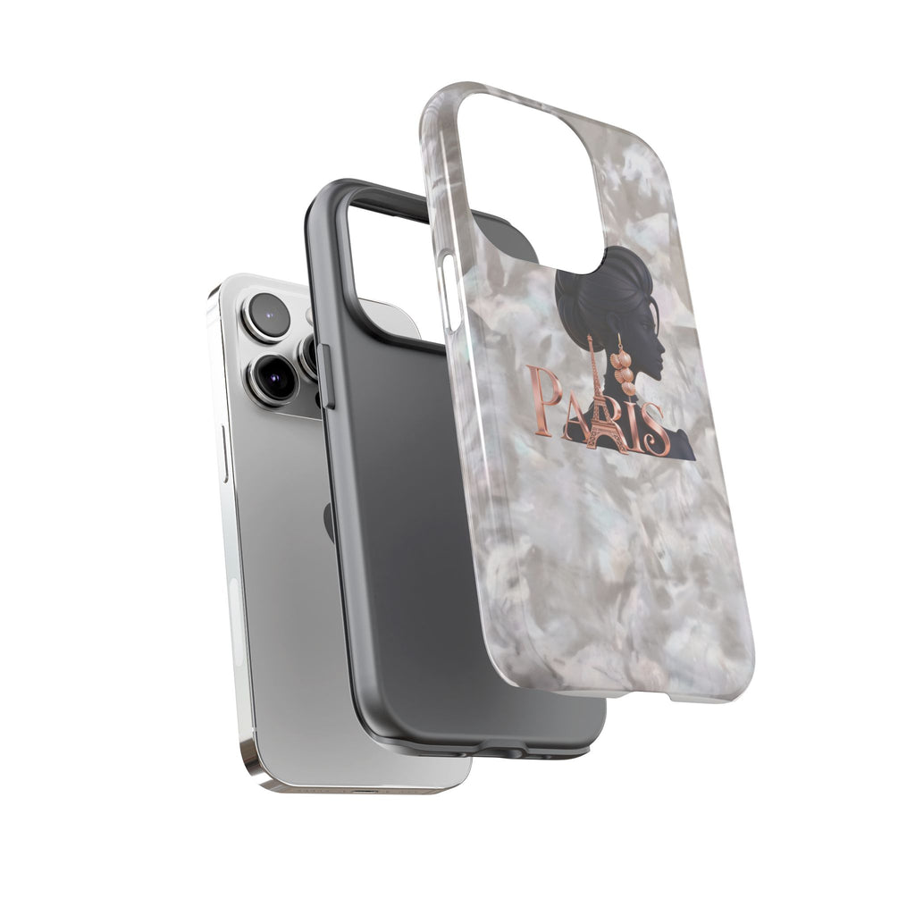 Paris Silhouette Pearl Phone Case — Tough Protective Smartphone Cover Printify