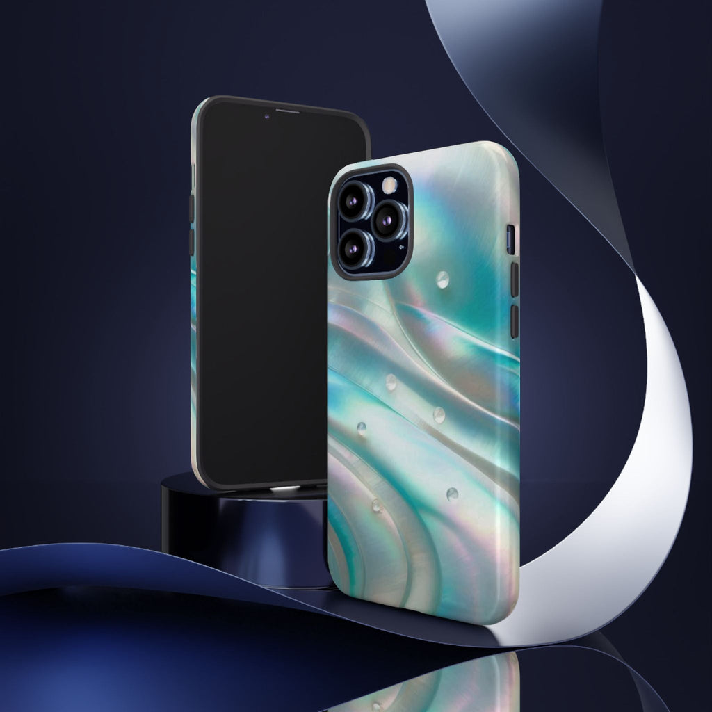 Iridescent Pearl Wave phone case | Tough Cases Printify