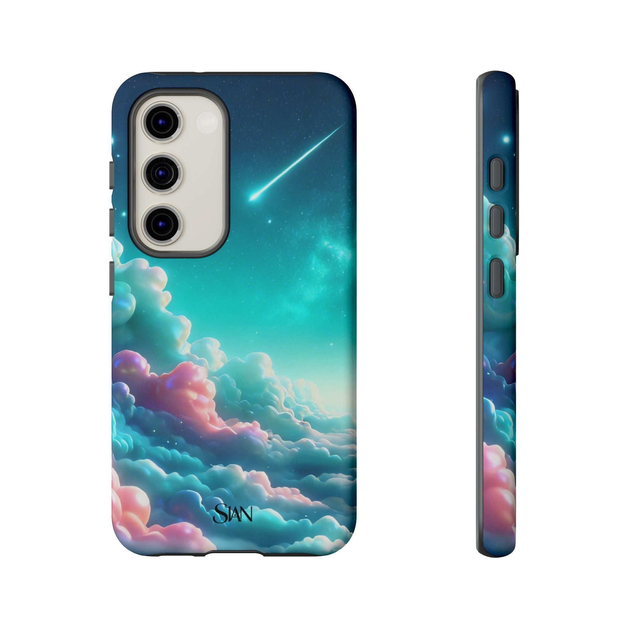 Dreamy Pastel Clouds with Shooting Star phone case Printify