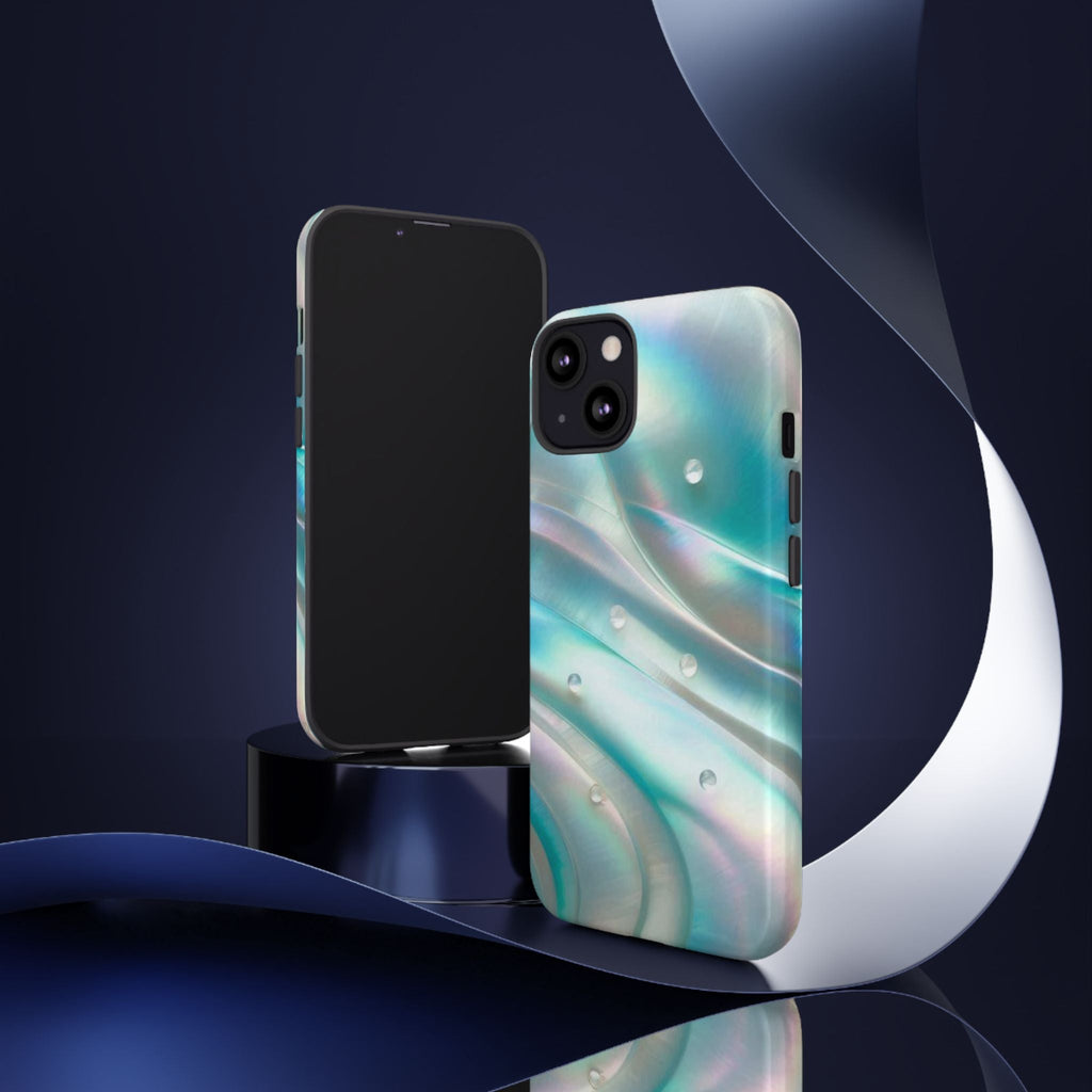 Iridescent Pearl Wave phone case | Tough Cases Printify
