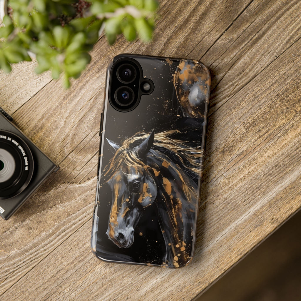 Golden Paint Horse Phone Case | Tough Case Printify