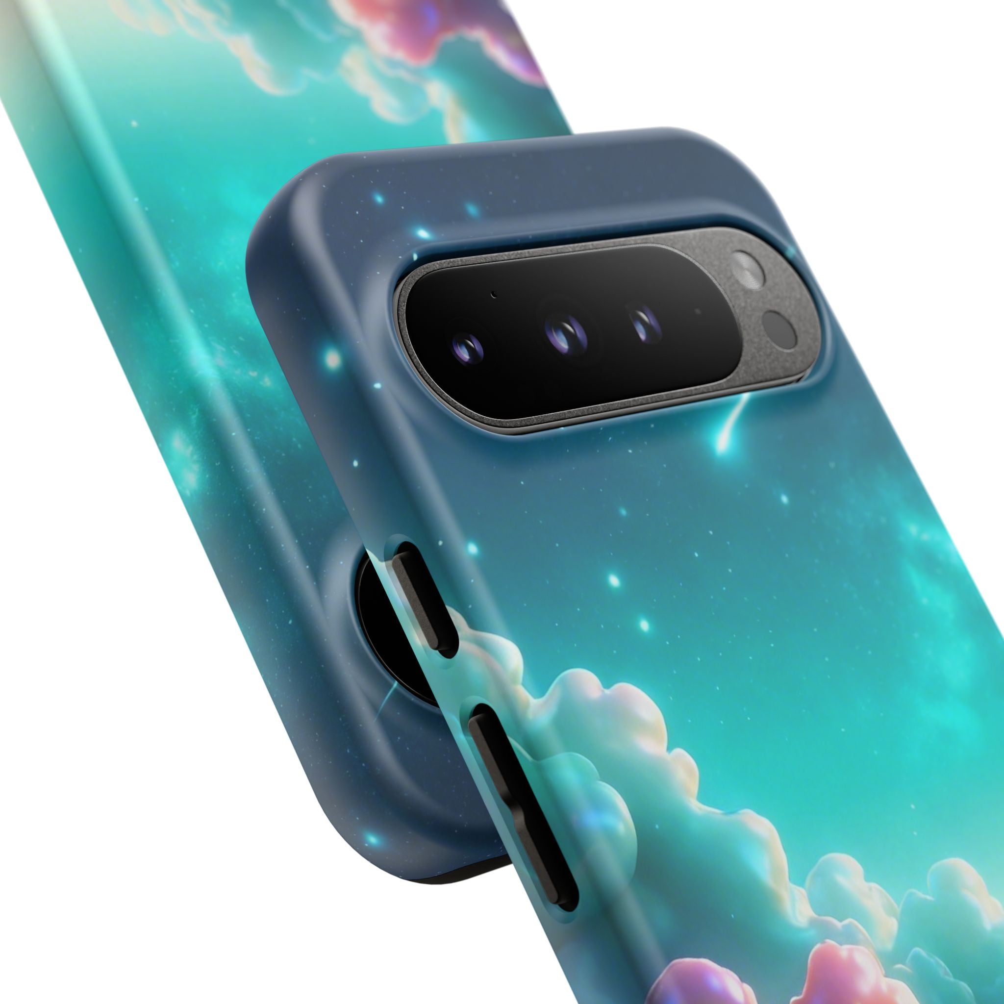 Dreamy Pastel Clouds with Shooting Star phone case Printify