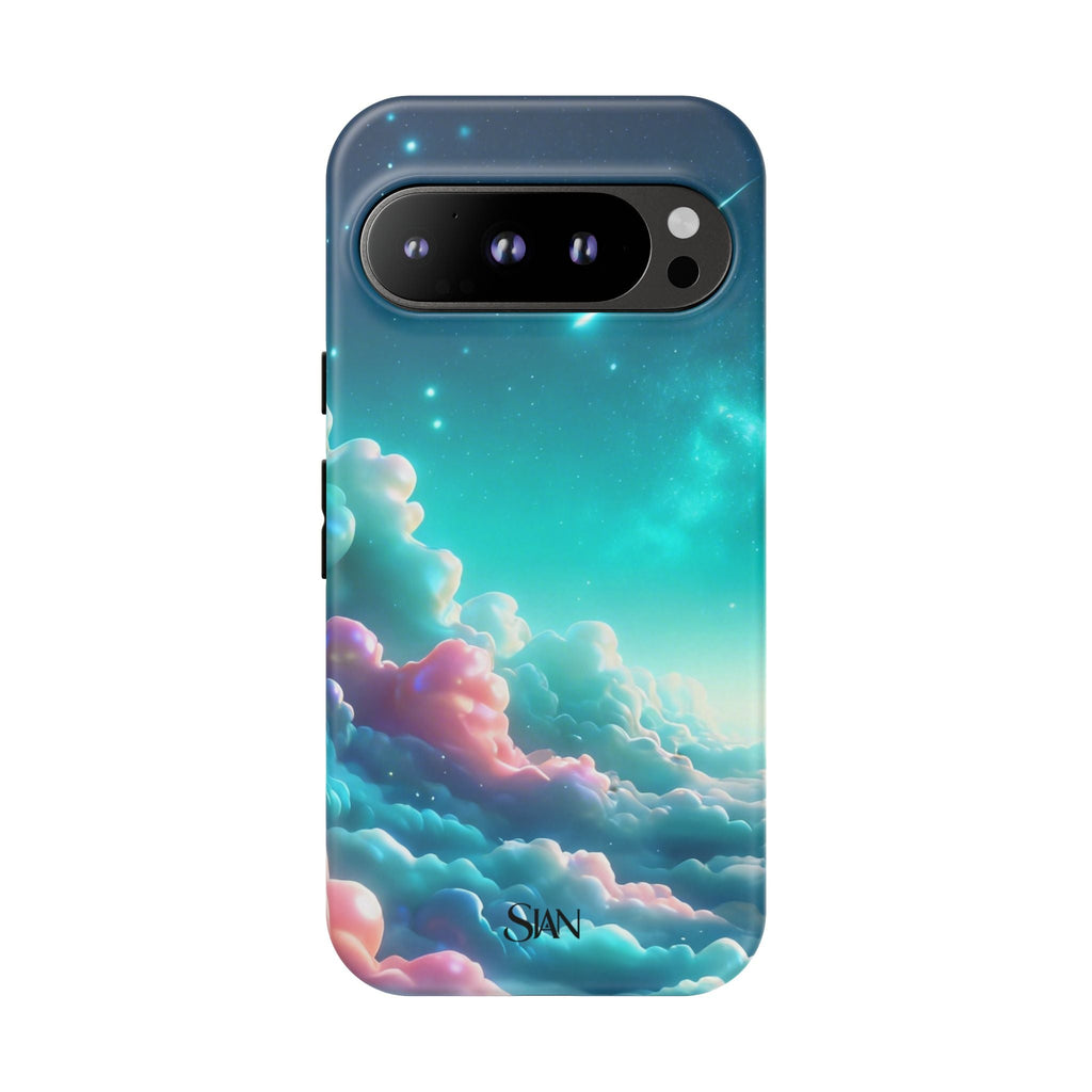 Dreamy Pastel Clouds with Shooting Star phone case Printify