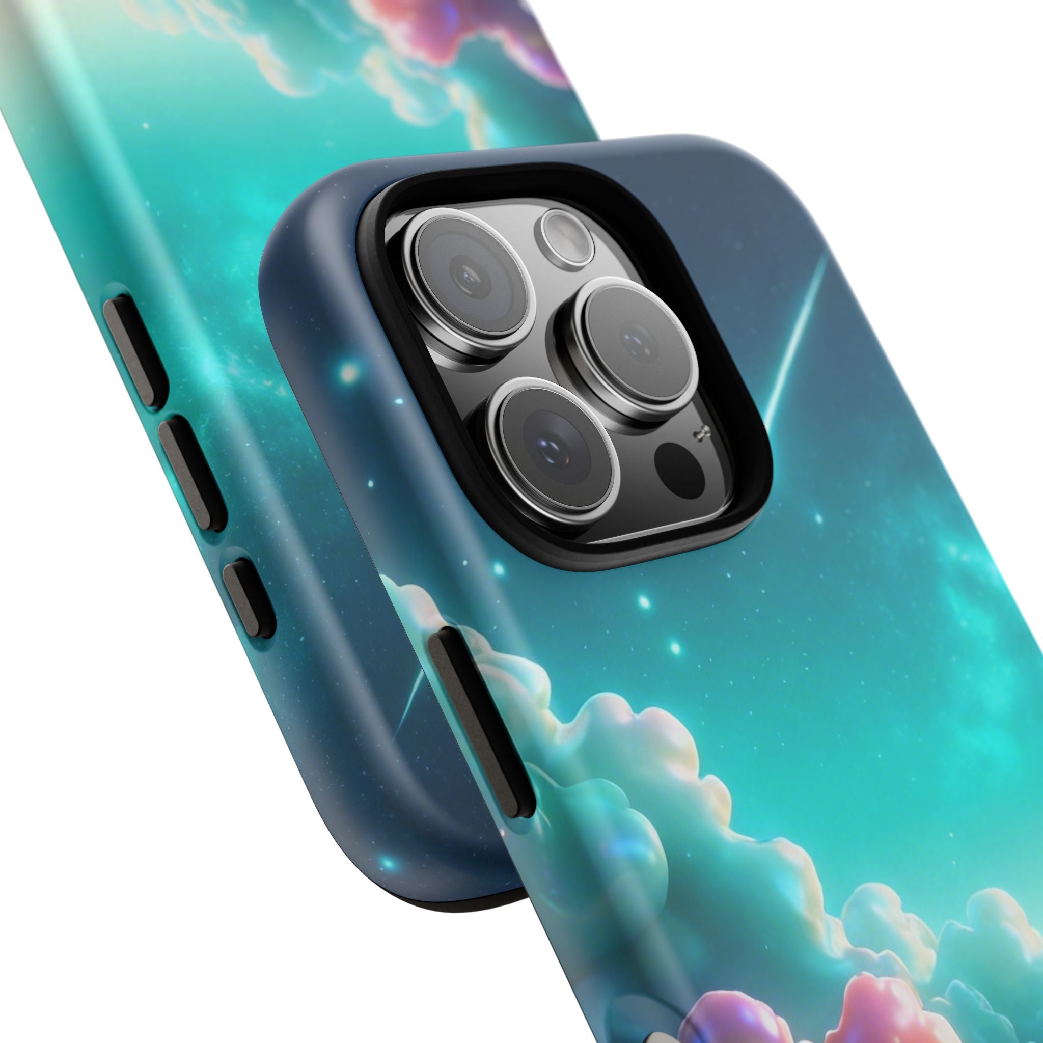 Dreamy Pastel Clouds with Shooting Star phone case Printify