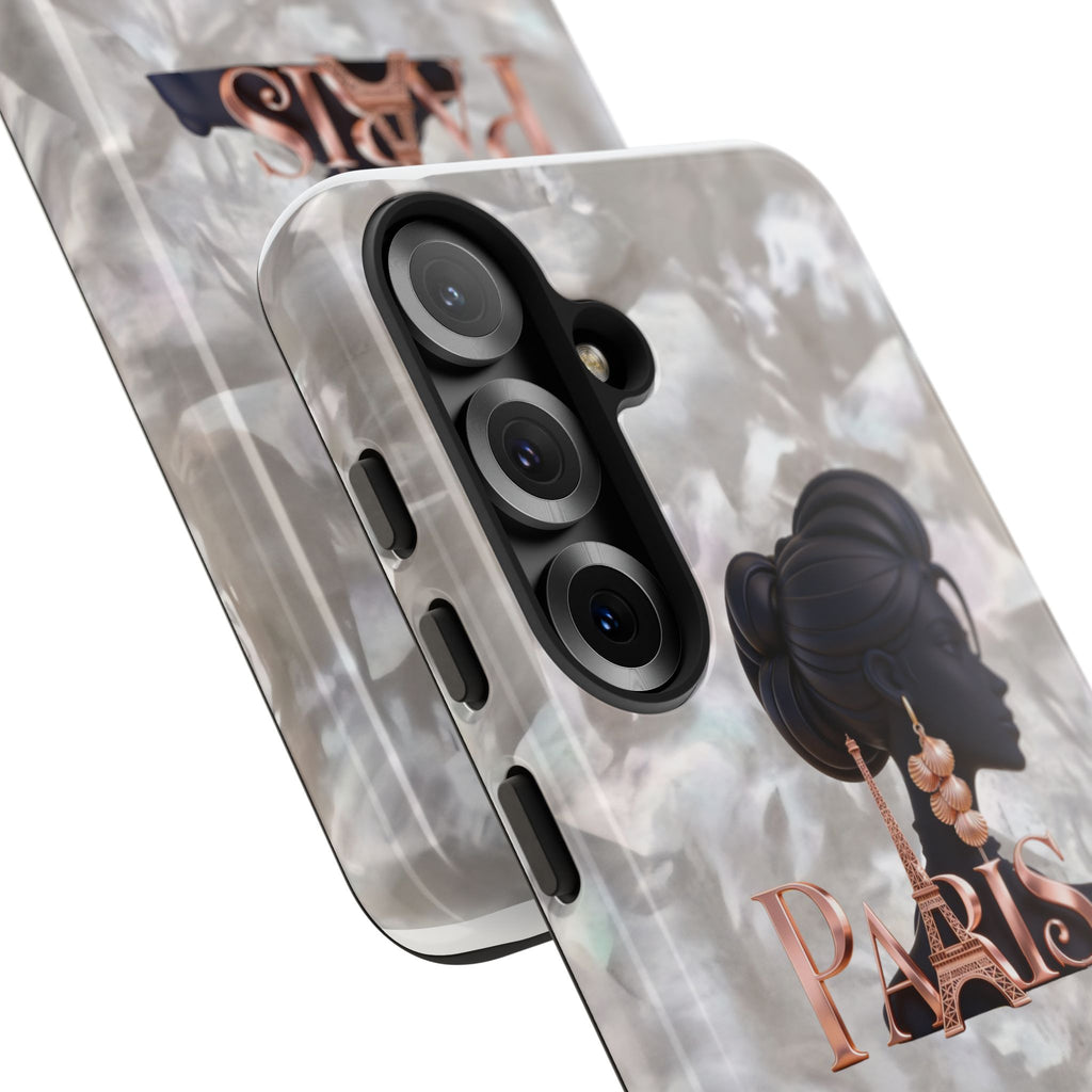 Paris Silhouette Pearl Phone Case — Tough Protective Smartphone Cover Printify