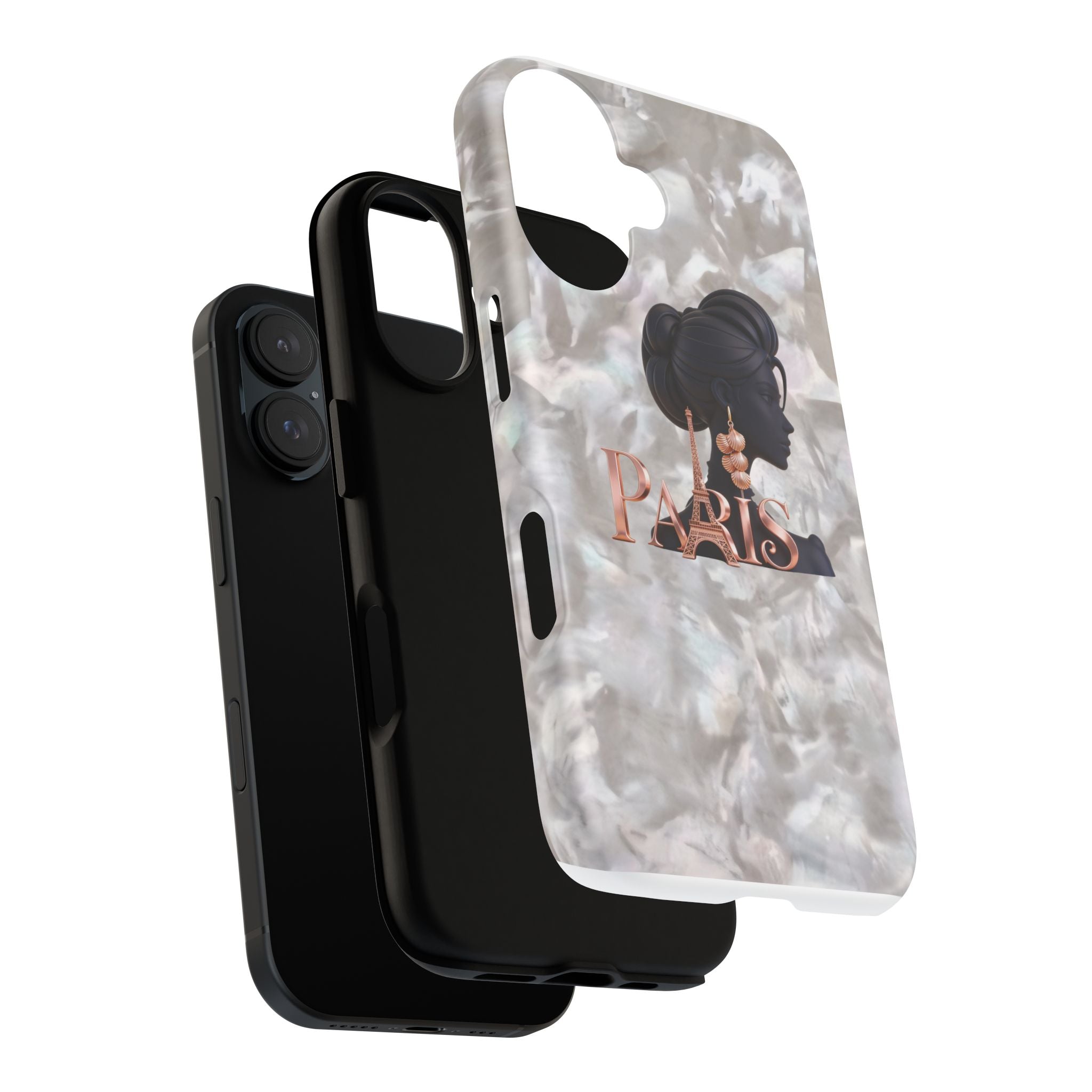 Paris Silhouette Pearl Phone Case — Tough Protective Smartphone Cover Printify