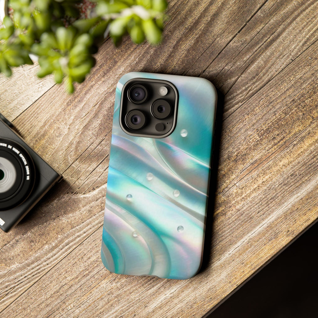 Iridescent Pearl Wave phone case | Tough Cases Printify