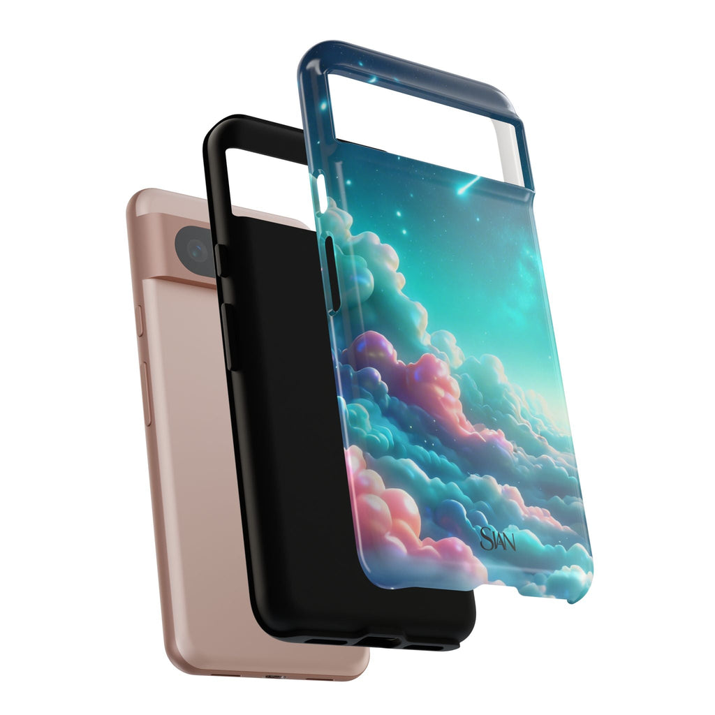 Dreamy Pastel Clouds with Shooting Star phone case Printify