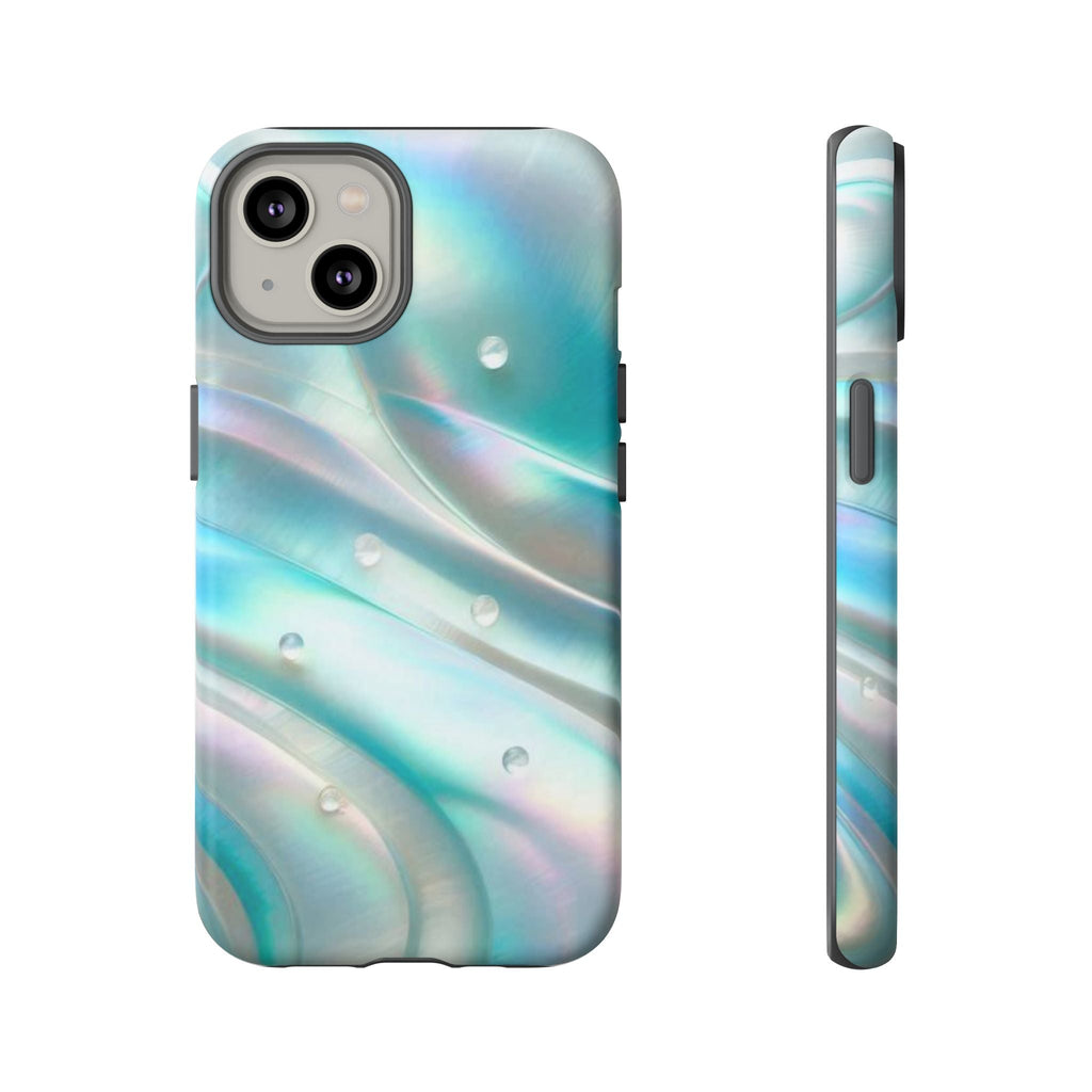 Iridescent Pearl Wave phone case | Tough Cases Printify