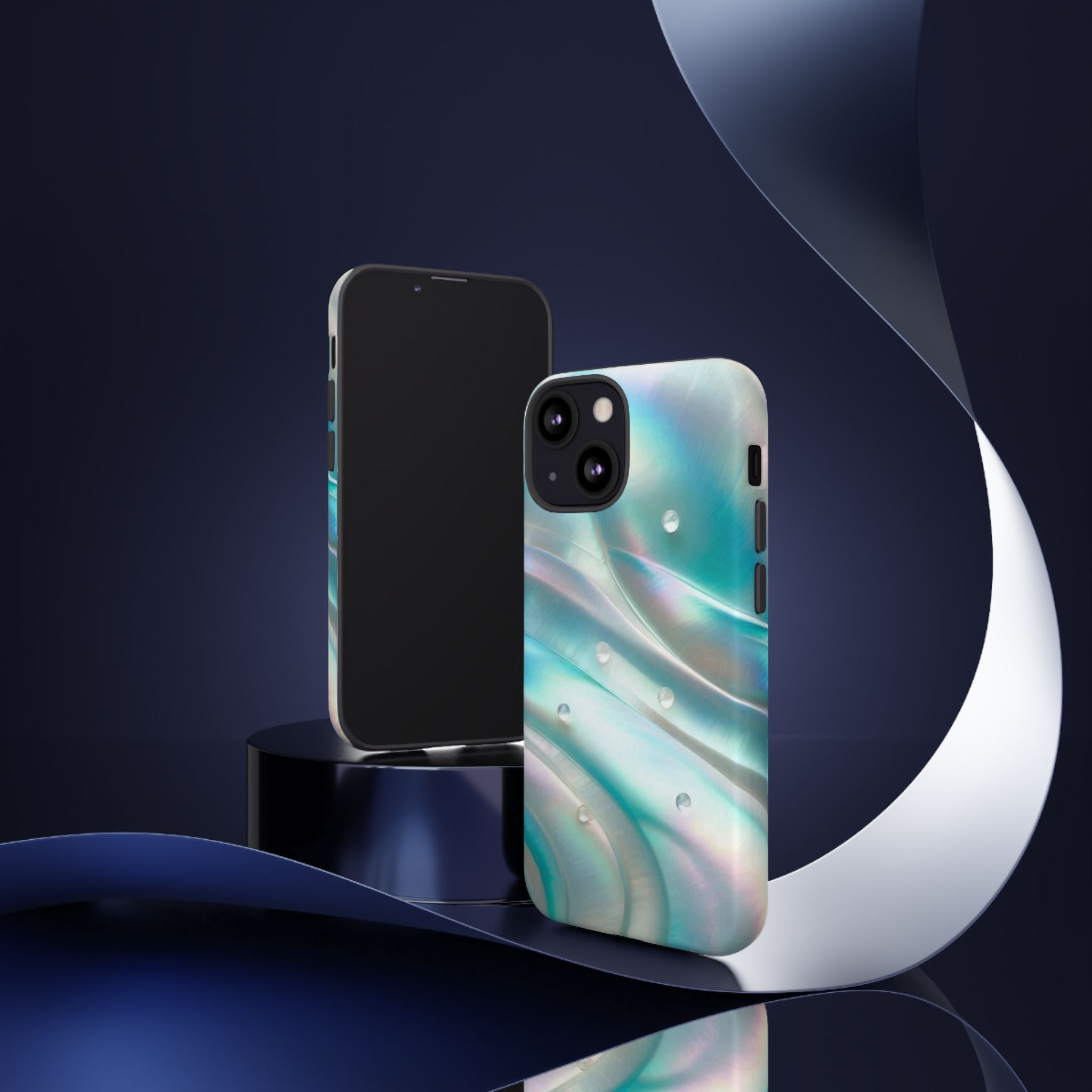 Iridescent Pearl Wave phone case | Tough Cases Printify