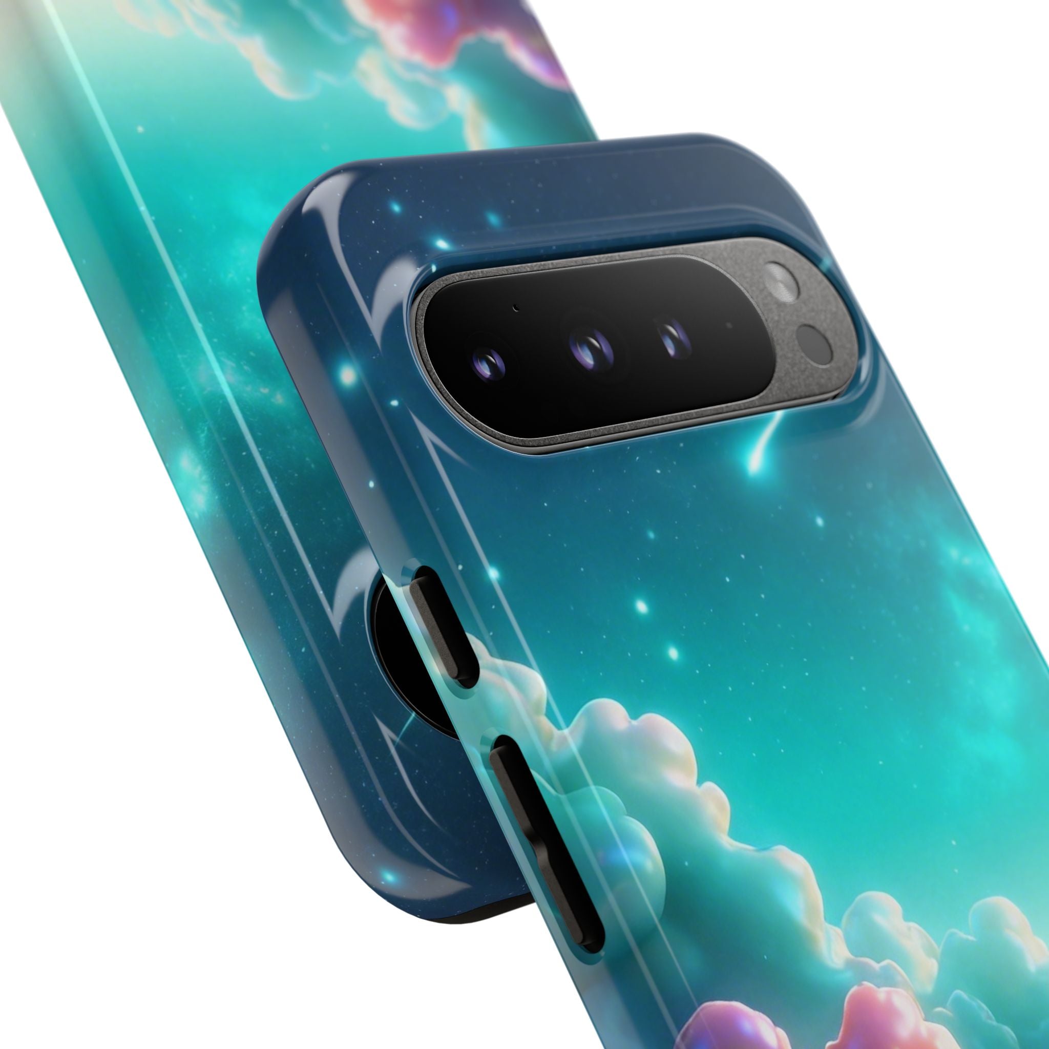 Dreamy Pastel Clouds with Shooting Star phone case Printify