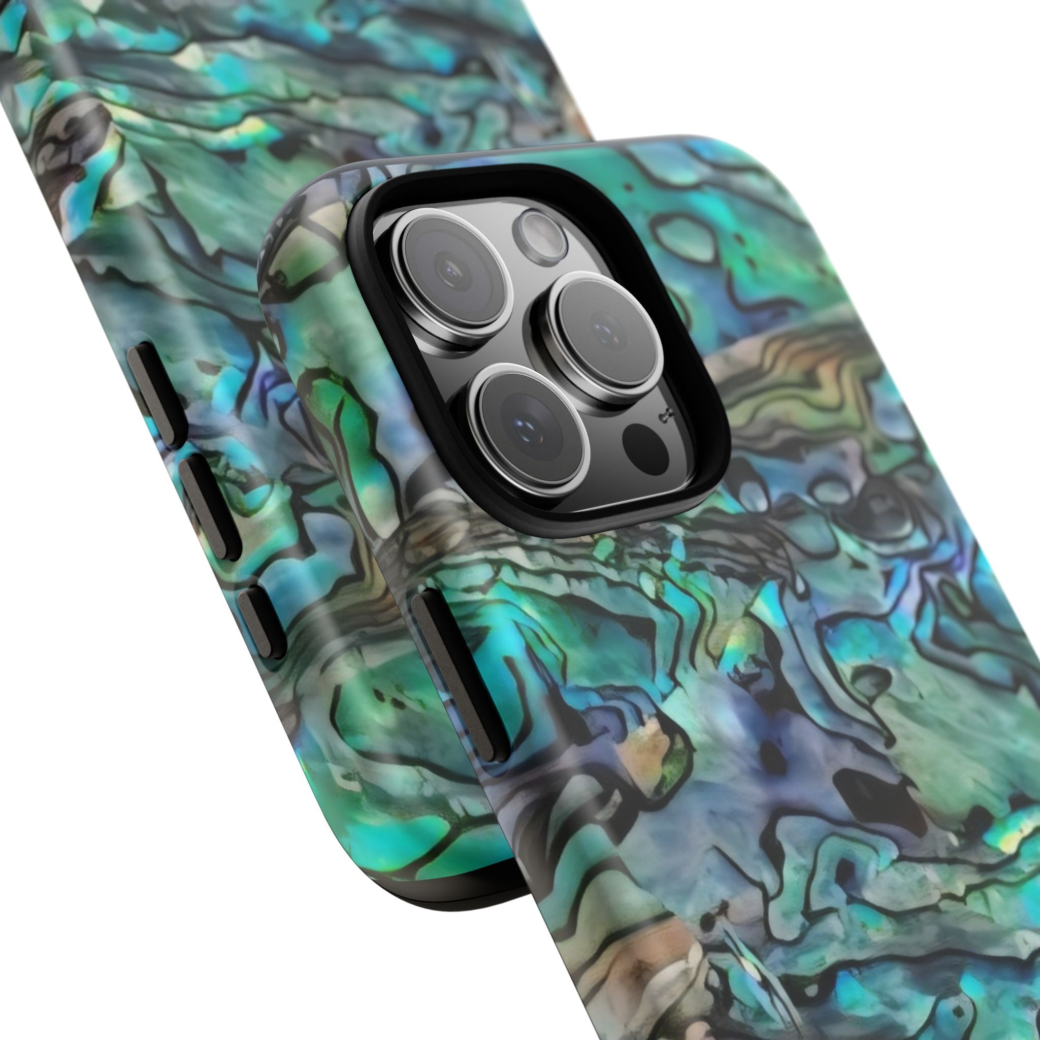 Abalone Shell Pattern Phone Case | Iridescent Ocean Swirl Protective Cover Printify