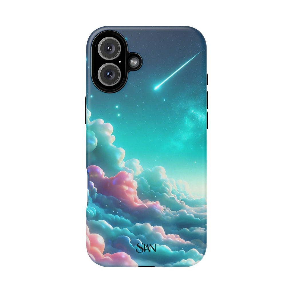 Dreamy Pastel Clouds with Shooting Star phone case Printify