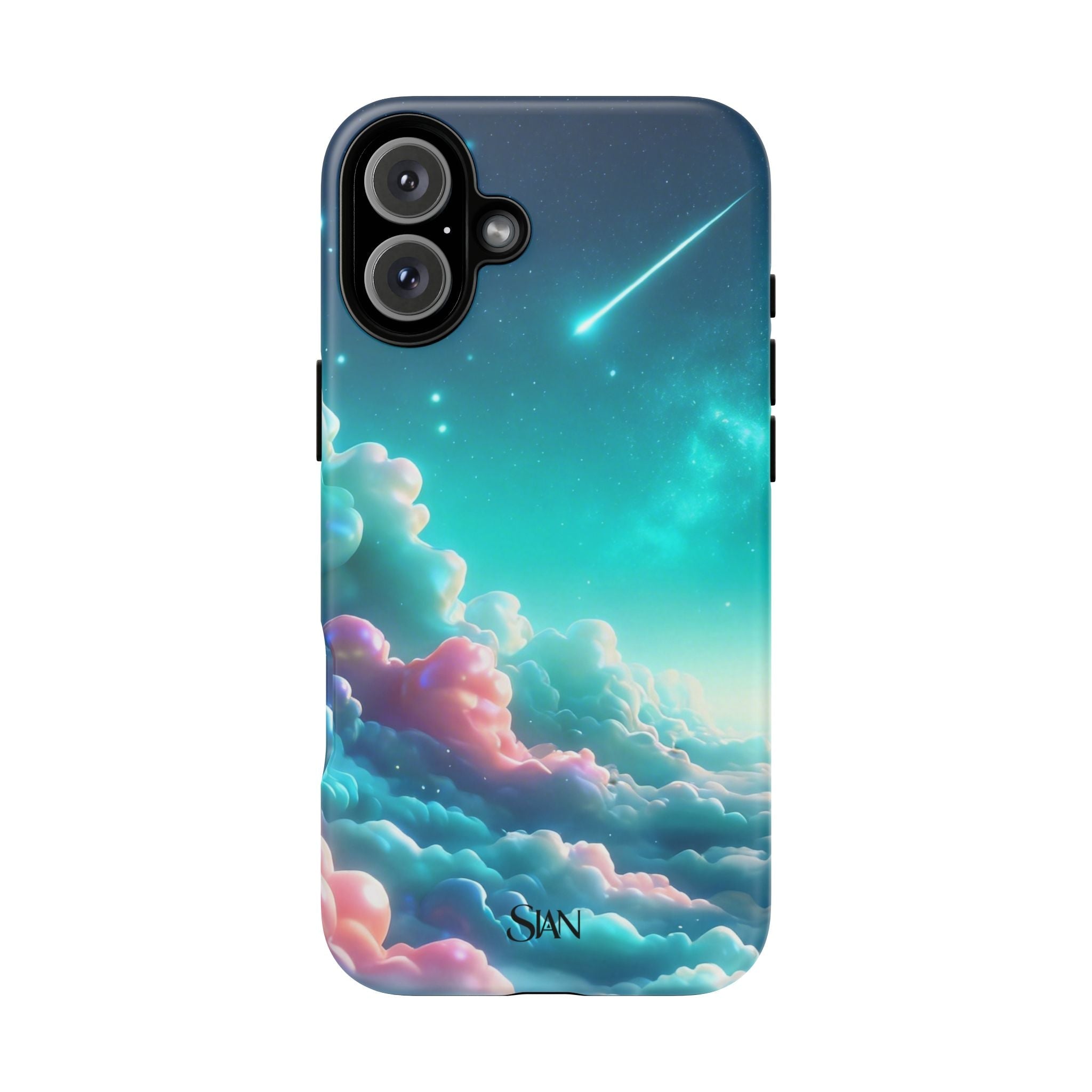 Dreamy Pastel Clouds with Shooting Star phone case Printify