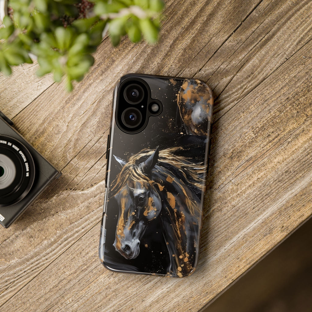 Golden Paint Horse Phone Case | Tough Case Printify