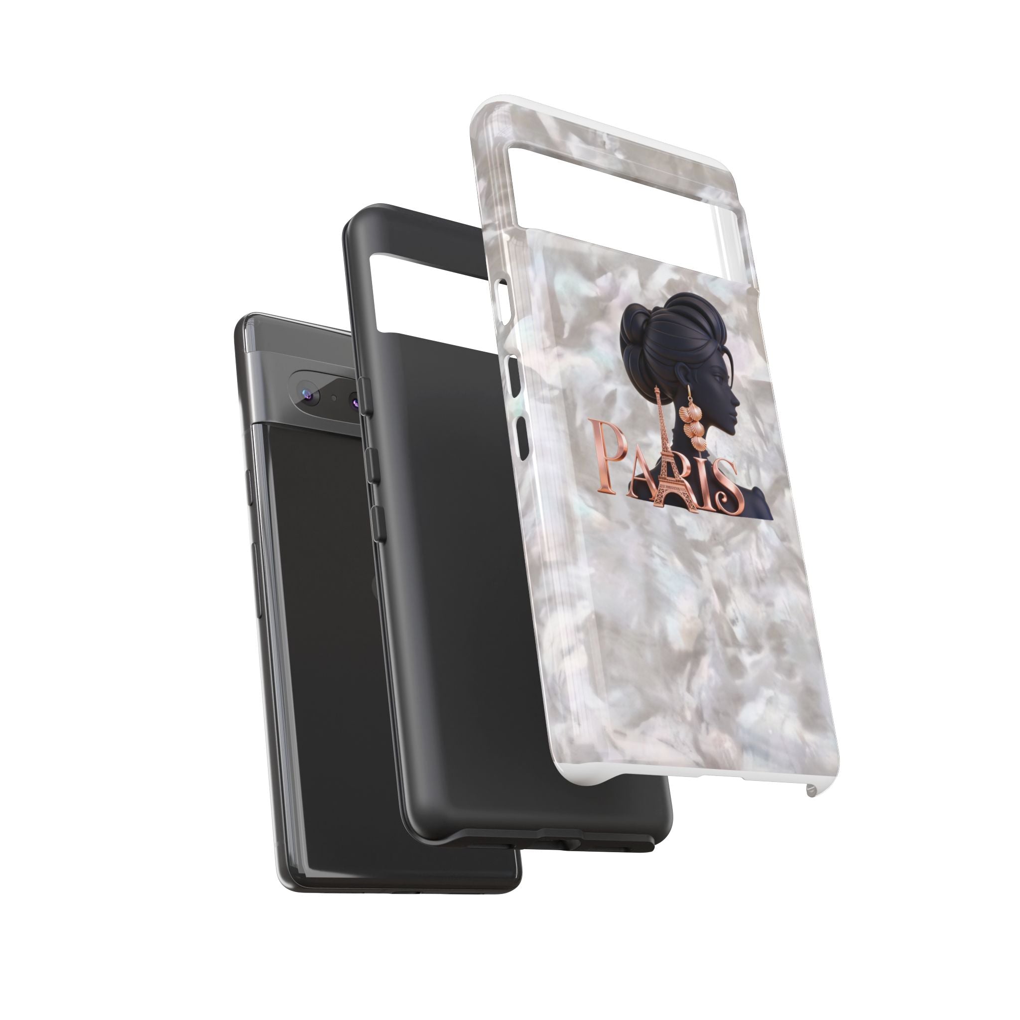 Paris Silhouette Pearl Phone Case — Tough Protective Smartphone Cover Printify