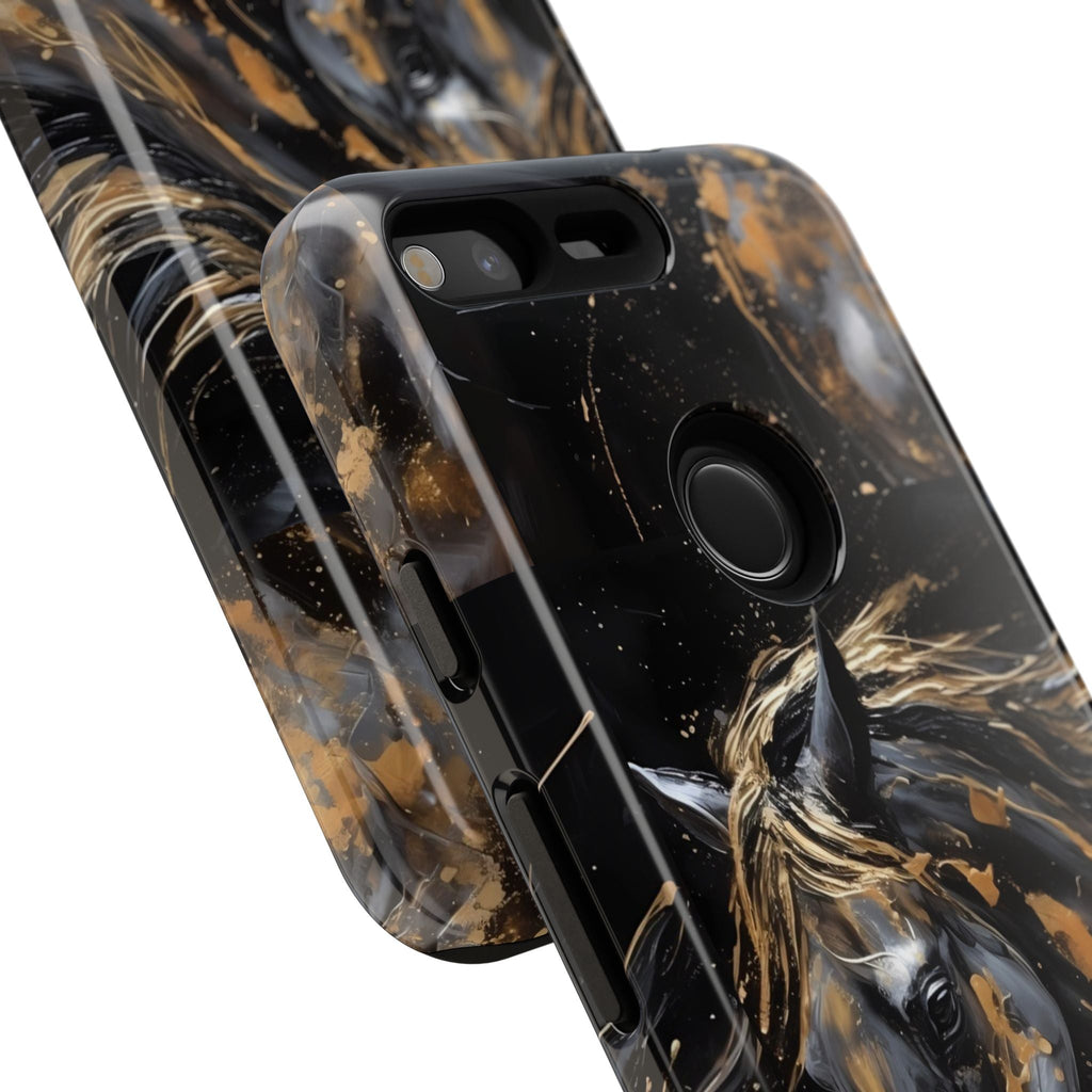 Golden Paint Horse Phone Case | Tough Case Printify