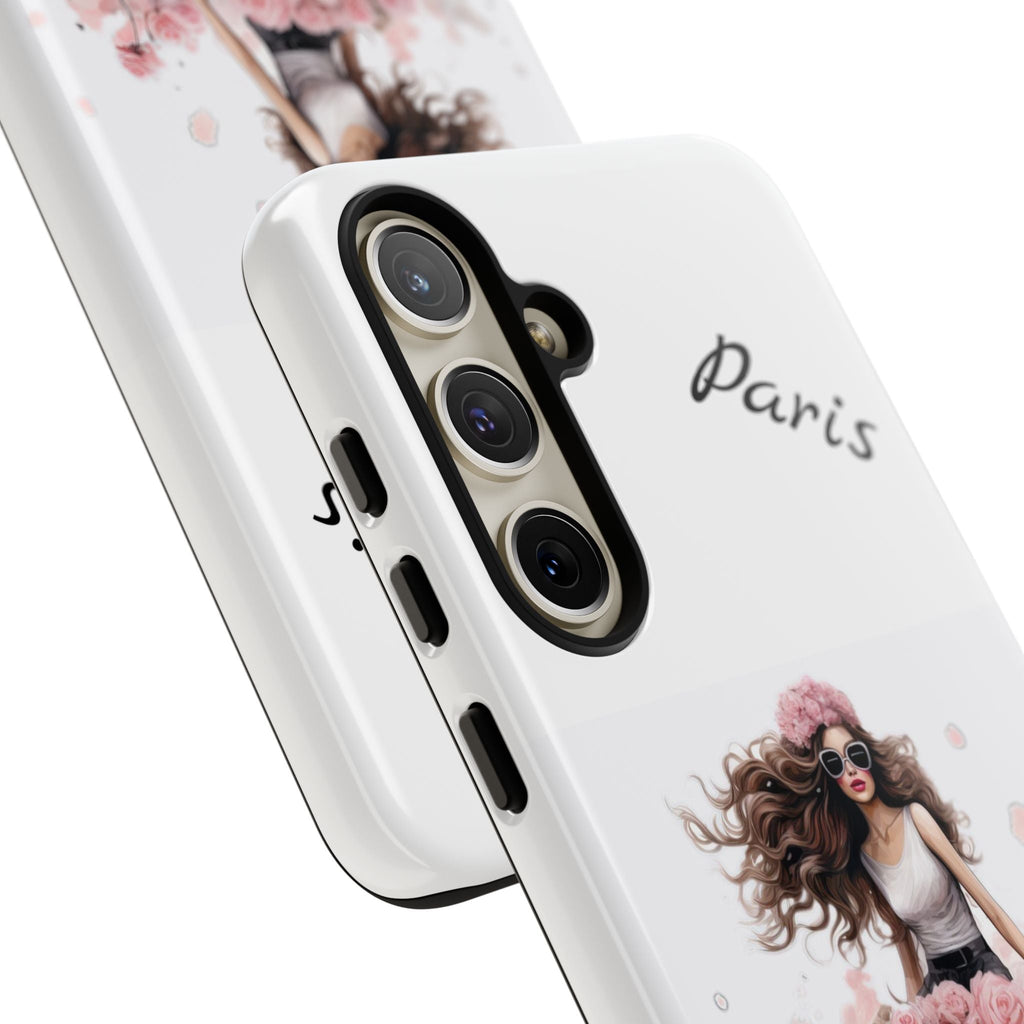 Paris Rose Bicycle woman phone case | Floral iPhone case Printify