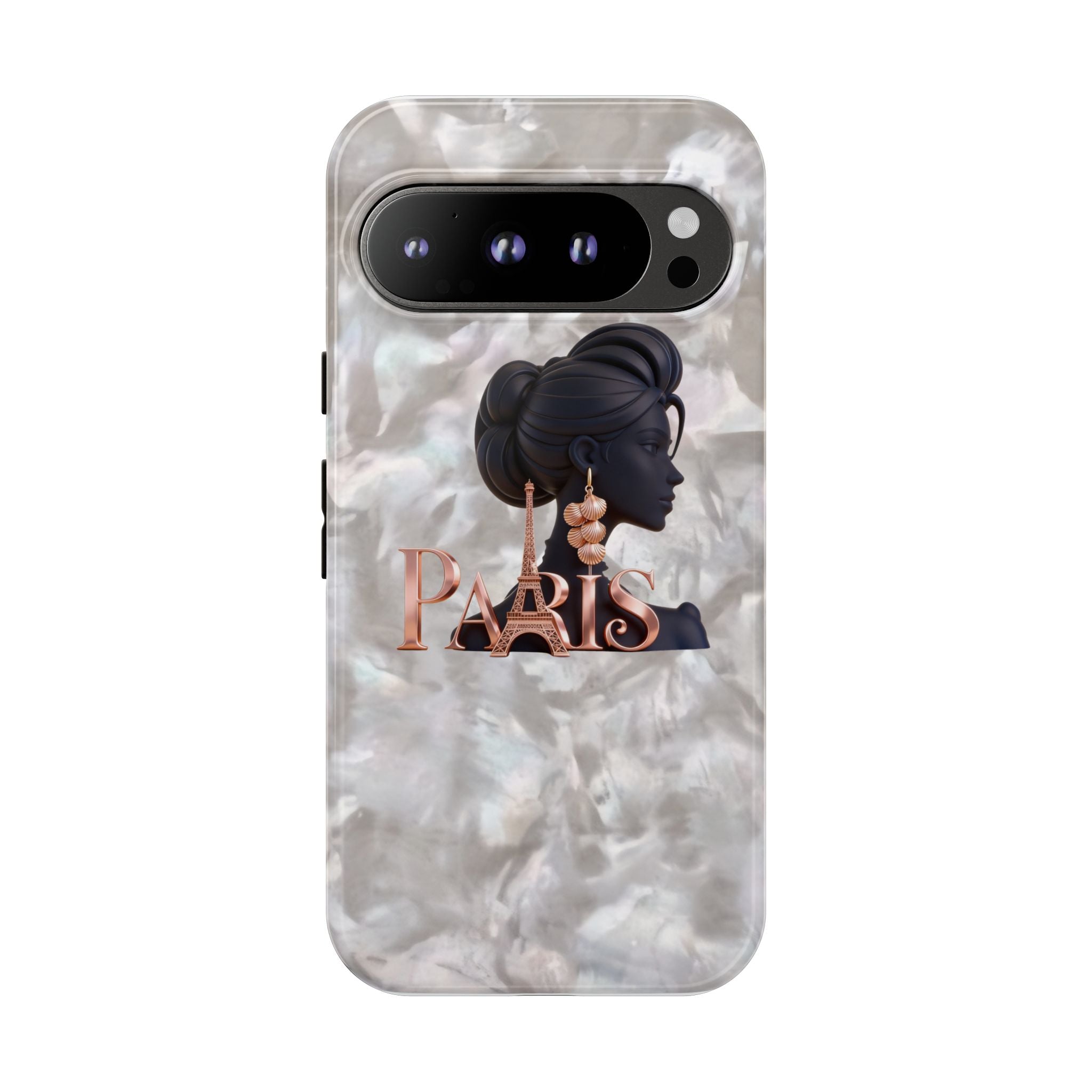 Paris Silhouette Pearl Phone Case — Tough Protective Smartphone Cover Printify