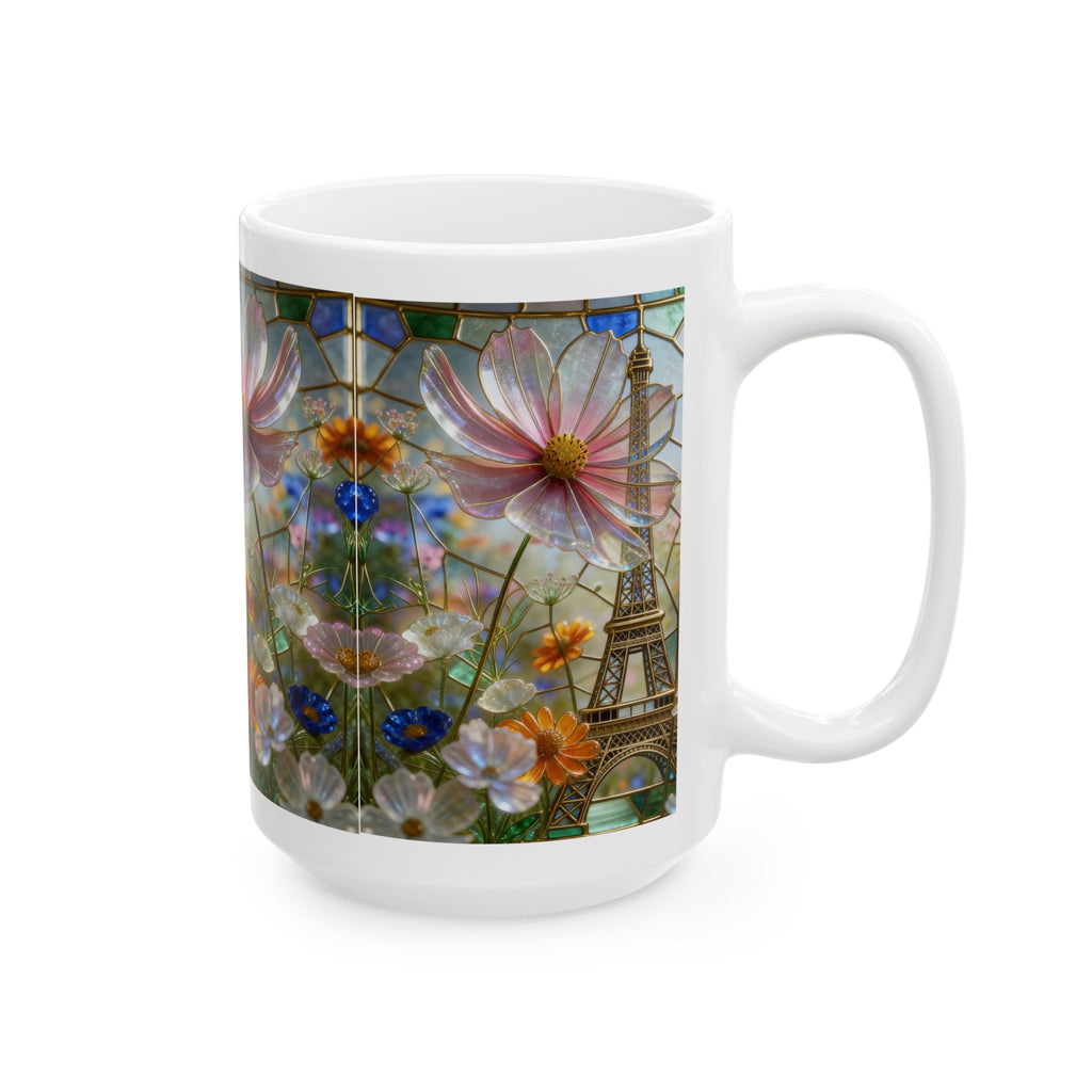 Colorful Glass Cup Ceramic Mug — Bright Rainbow 11oz & 15oz Printify