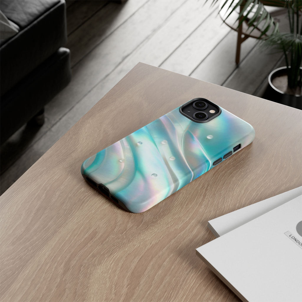 Iridescent Pearl Wave phone case | Tough Cases Printify