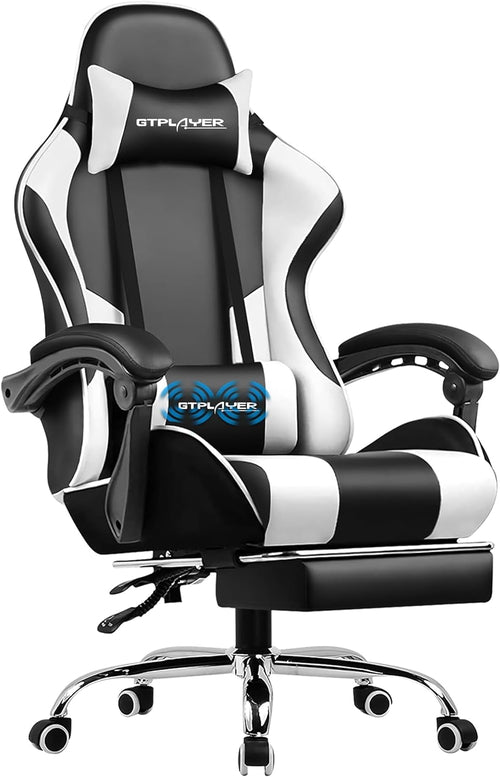 Gaming Chair, Computer Chair with Footrest and Lumbar Support, Height