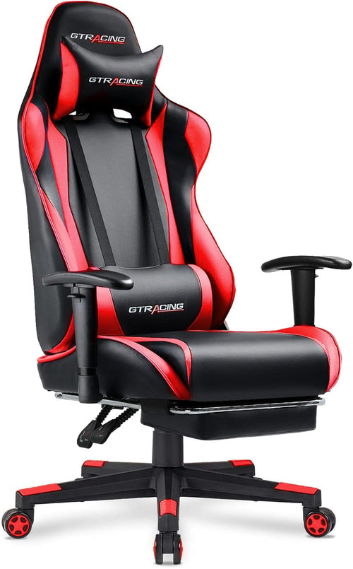 Gaming Chair with Footrest, Ergonomic Computer Game Desk Chair,