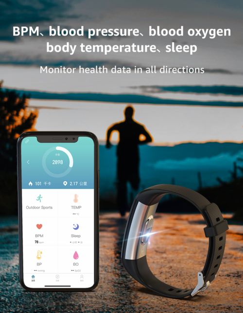 Smartwatch Waterproof Sport Smart Bracelet Health Monitor