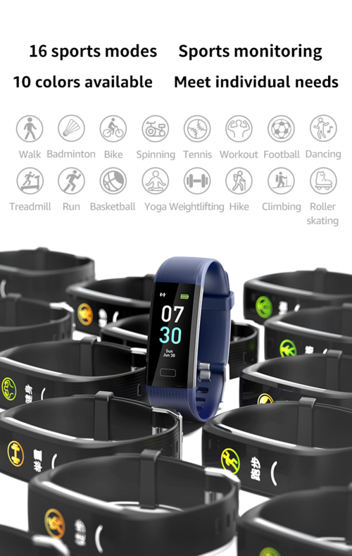 Smartwatch Waterproof Sport Smart Bracelet Health Monitor