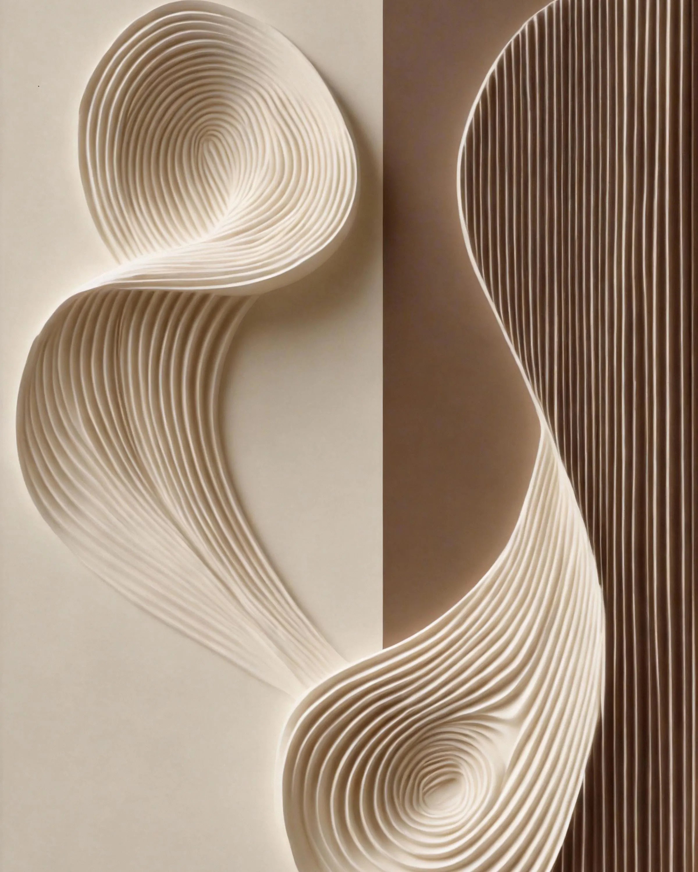 Abstract Beige Wall Art