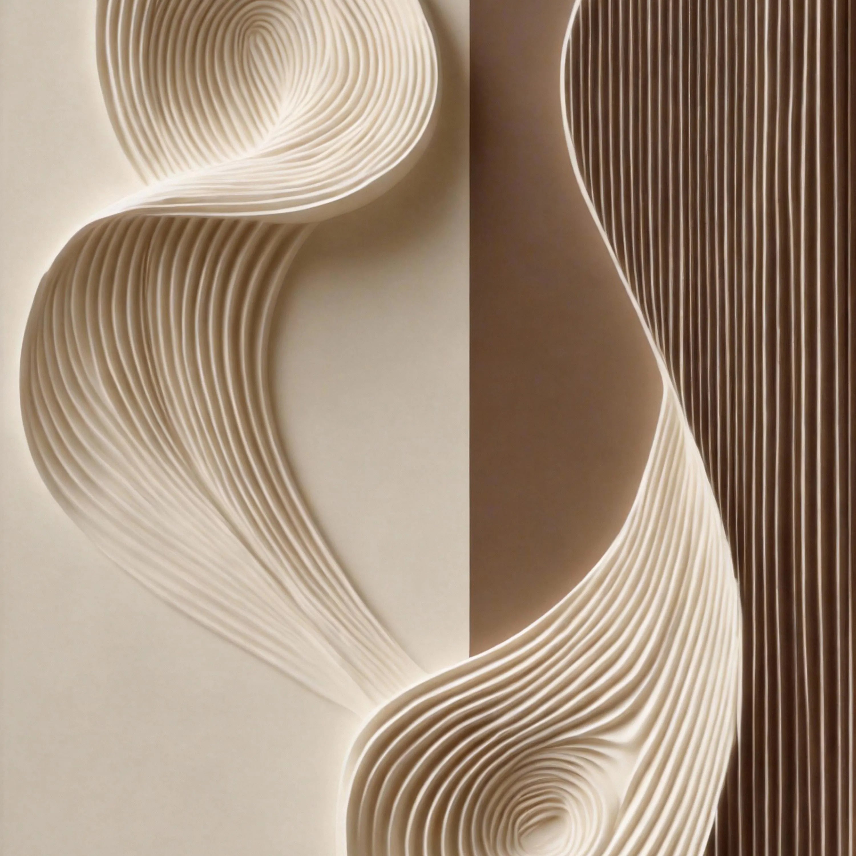 Abstract Beige Wall Art