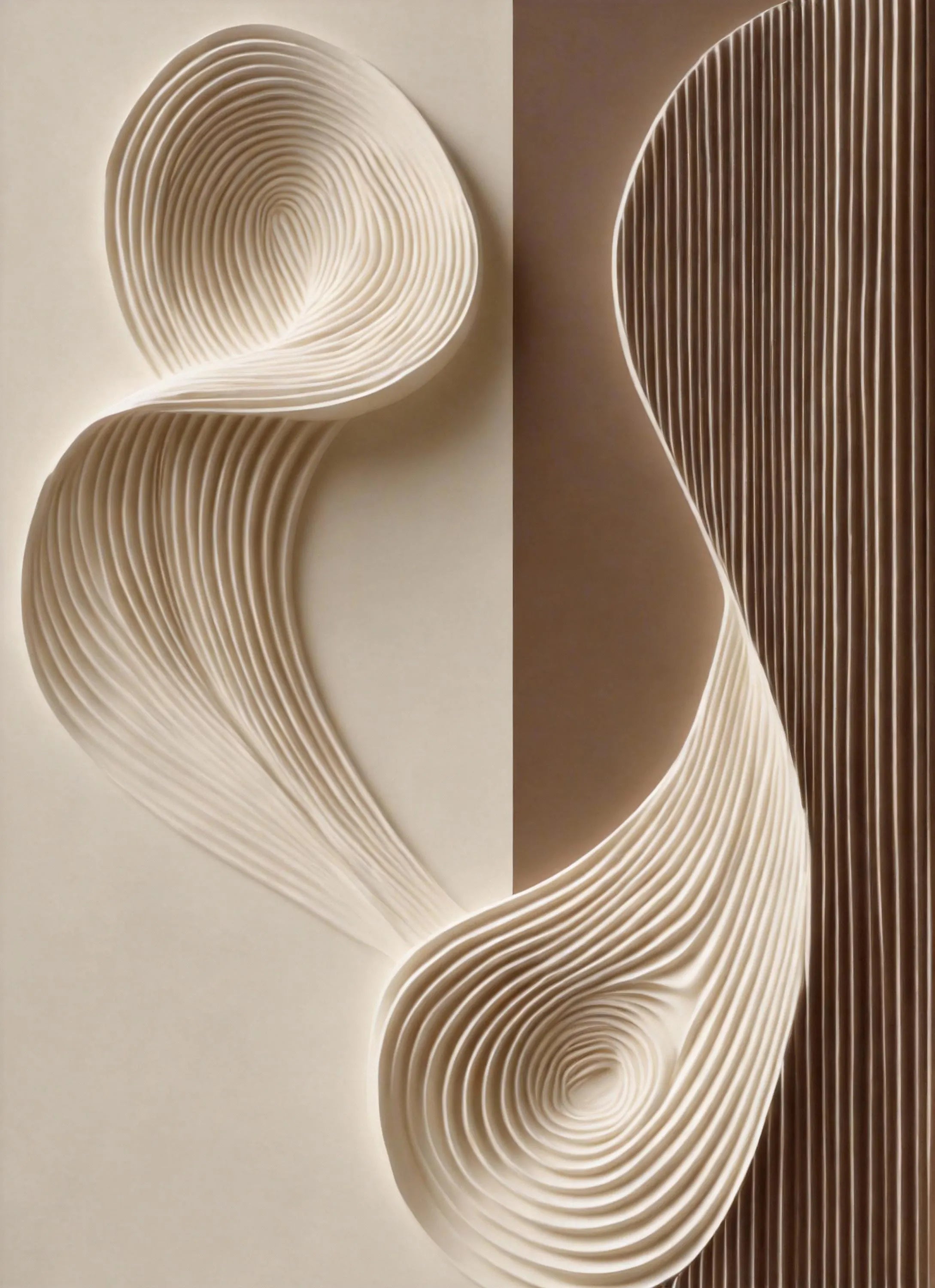 Abstract Beige Wall Art